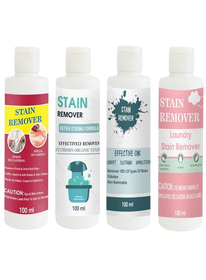 TOOVUS Stain Remover Combo Pack of Red, Doll, Sky and Pink Stain Remover | Multi-Surface Cleaning Solution for Clothes, Fabrics, Upholstery (100 g Each) - Image 1